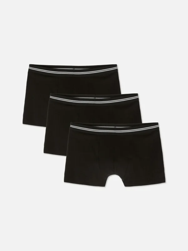 Primark 3-Pack Essential Boxer Briefs Black Clearance
