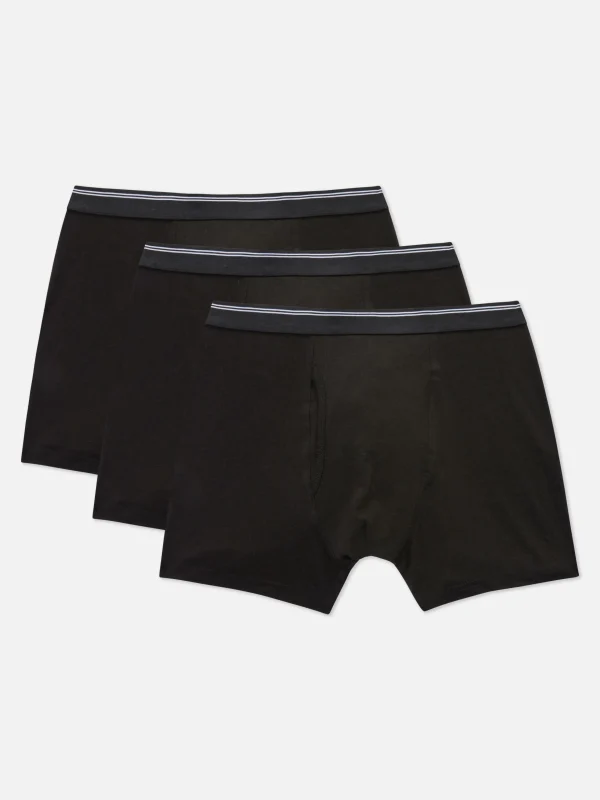 Primark 3-Pack Essential Boxer Briefs Black Clearance