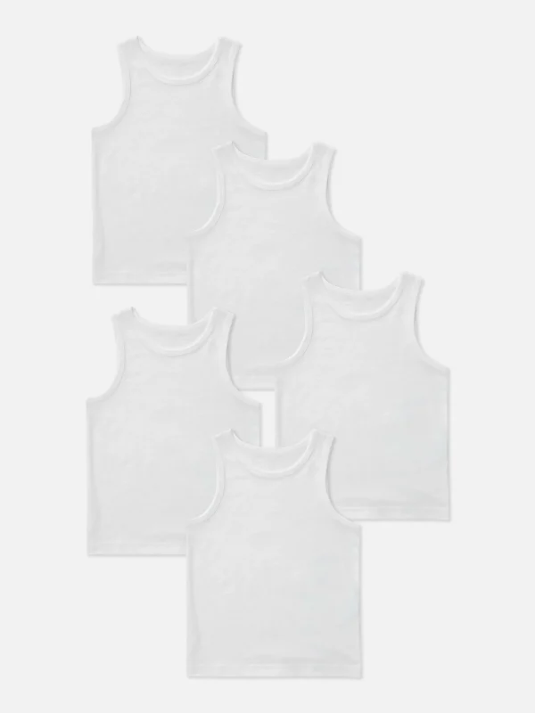 Primark 5-Pack Essential Tanks White Cheap