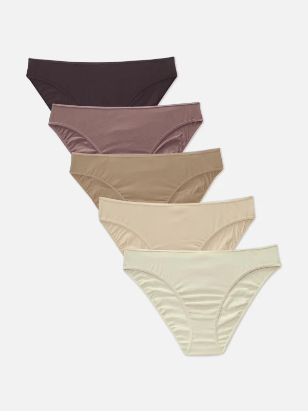 Primark 5-Pack Everyday Mini Briefs Natural Clearance