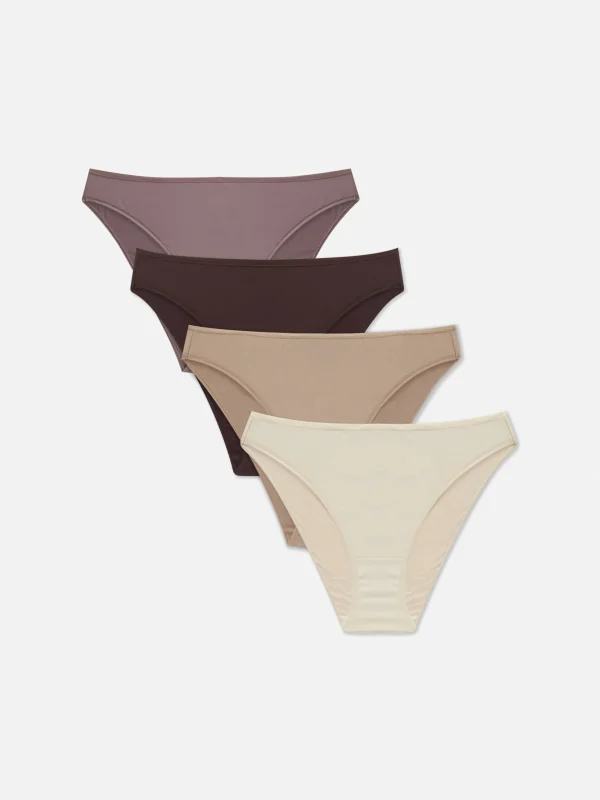 Primark 4-Pack High Leg Briefs Natural Hot