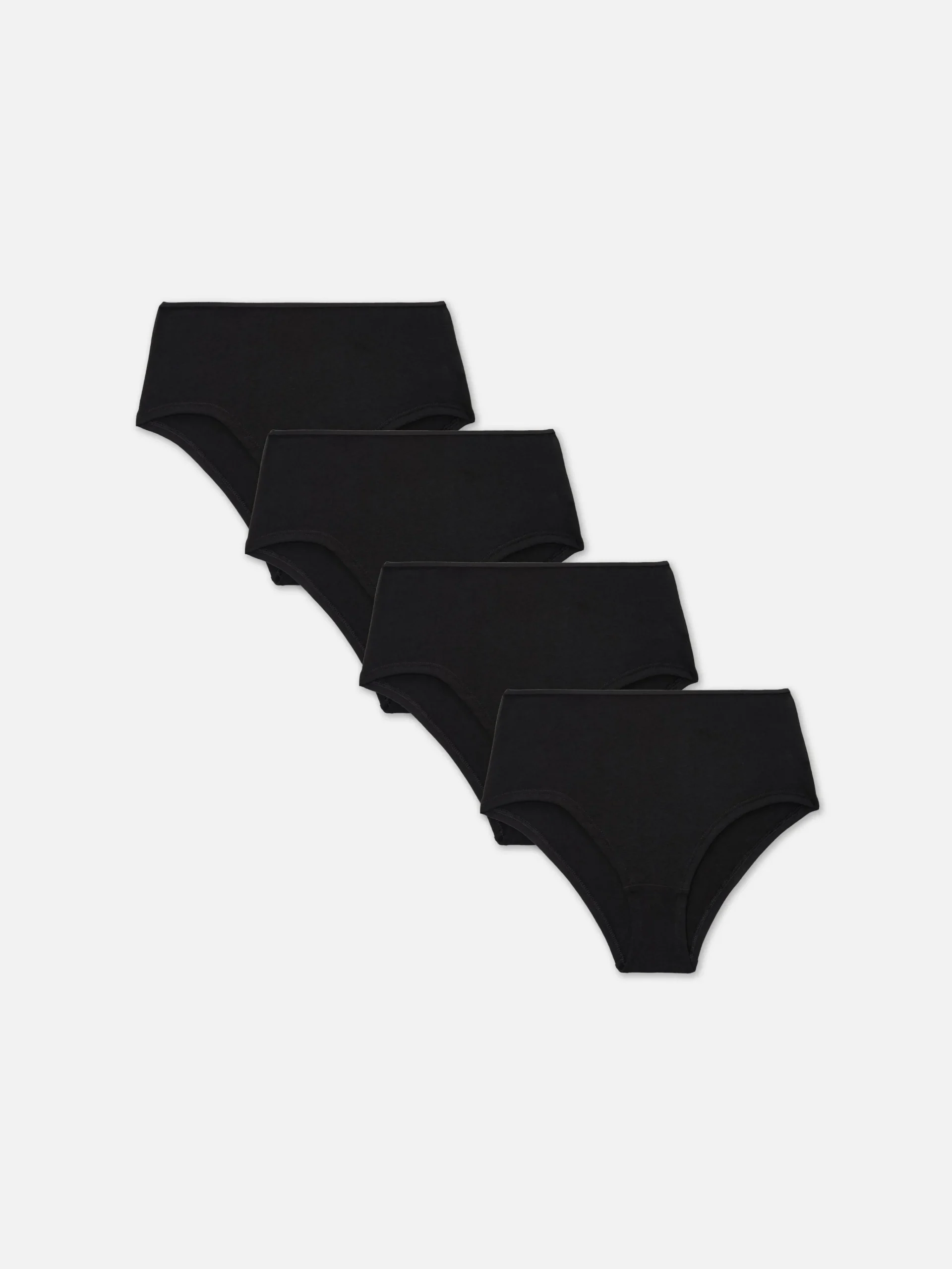 Primark 4-Pack High Waist Full Briefs Black Sale