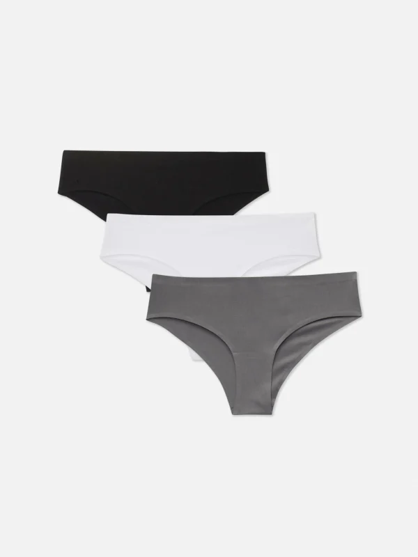 Primark 3-Pack Invisible Brazilian Briefs Black Flash Sale