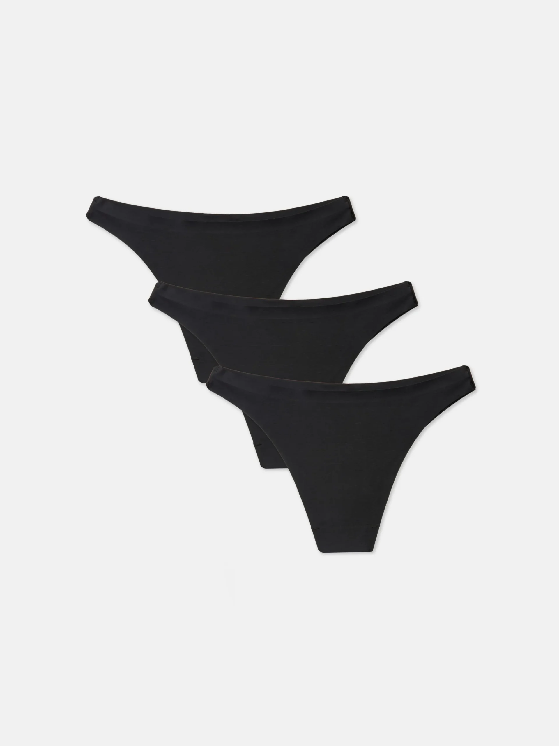 Primark 3-Pack Invisible Brazilian Briefs Black Flash Sale