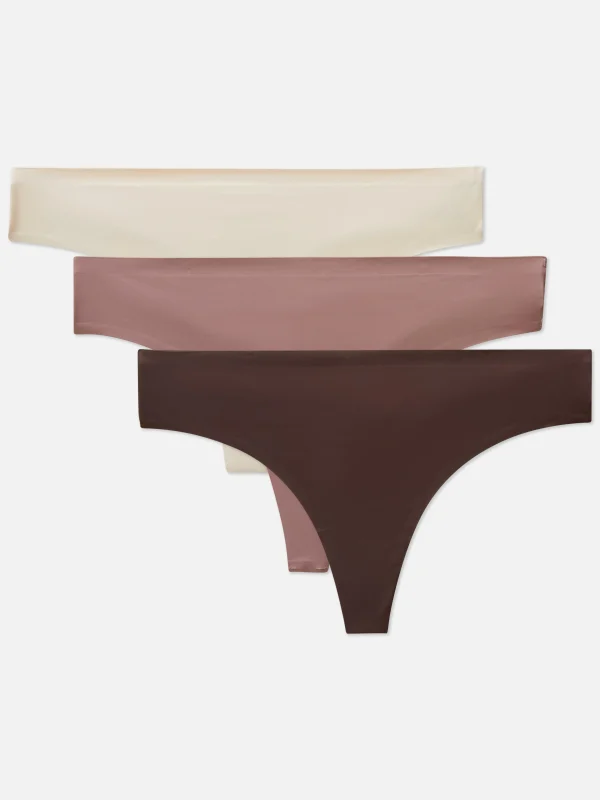 Primark 3-Pack Invisible Thongs Natural Hot