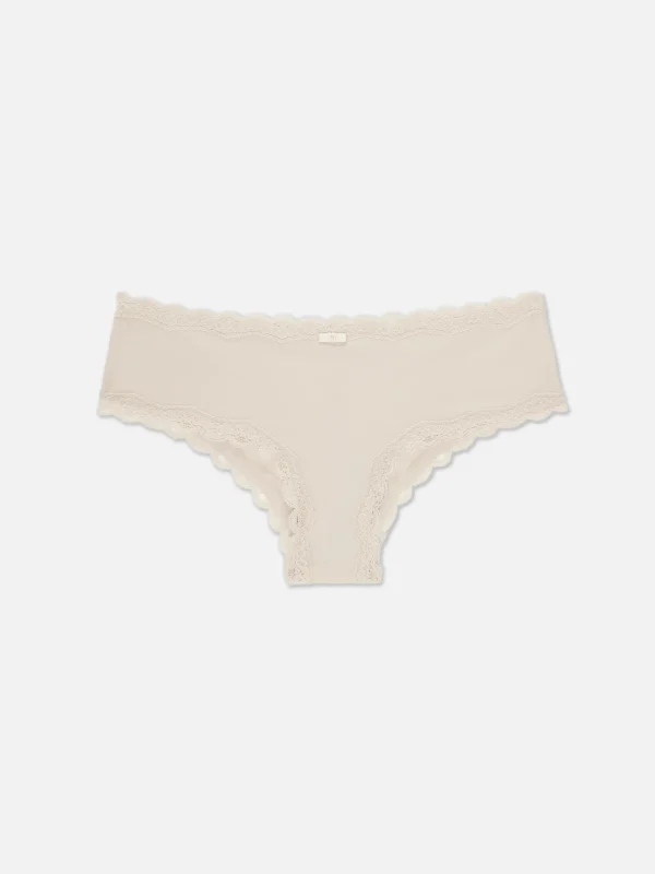 Primark 3-Pack Lace Trim Hipster Briefs Oyster Discount