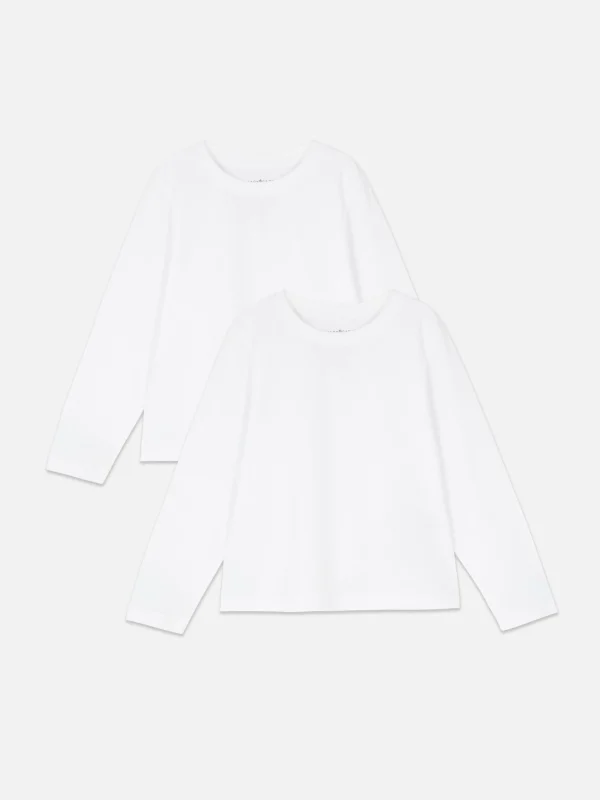 Primark 2-Pack Long Sleeve T-Shirts White Best