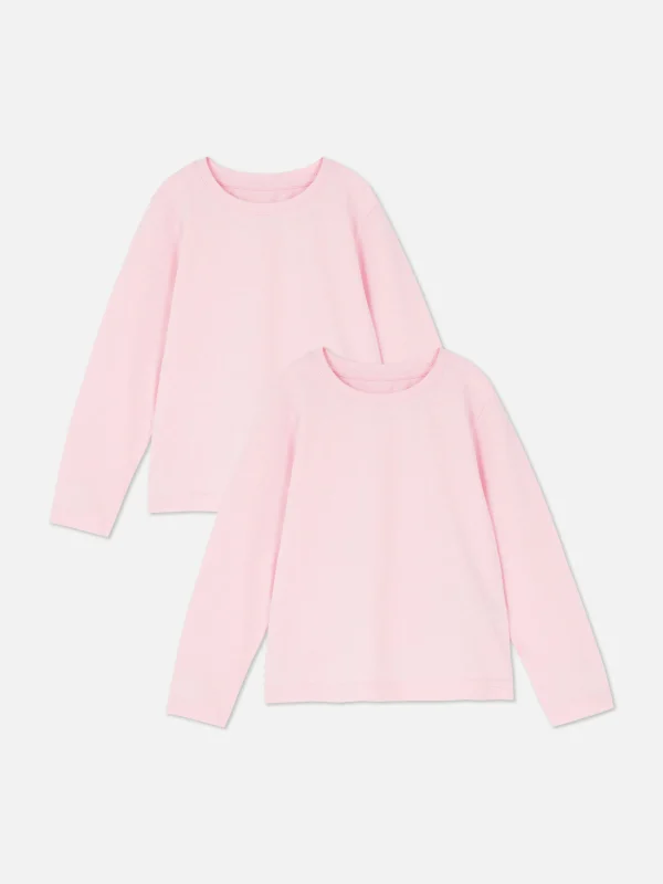 Primark 2-Pack Long Sleeve T-Shirts Pink Best Sale