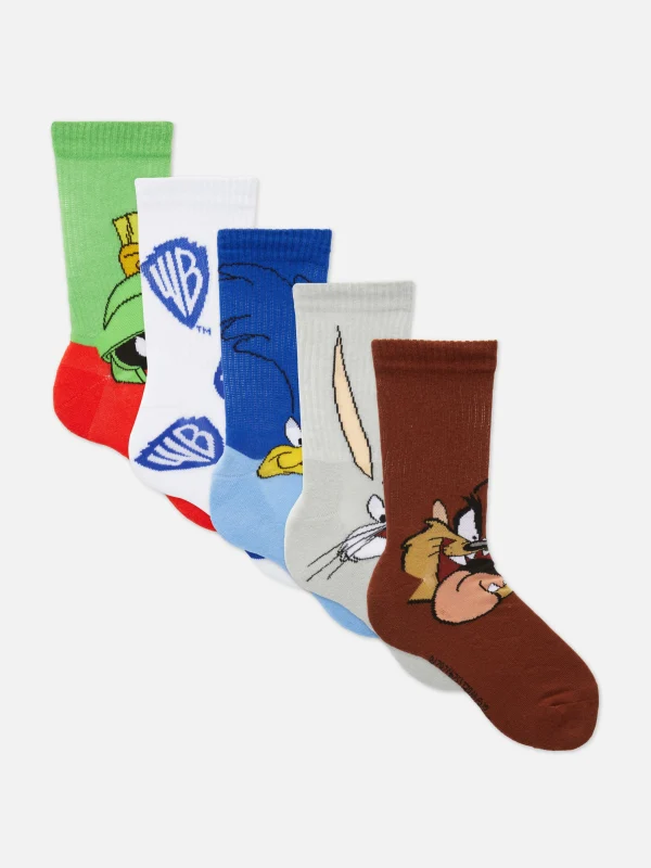 Primark 5-Pack Looney Tunes Crew Socks Multi Sale