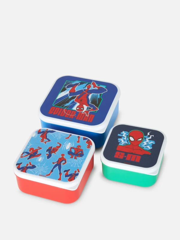 Primark 3-Pack MARVEL Spider-Man Lunch Boxes Blue Fashion
