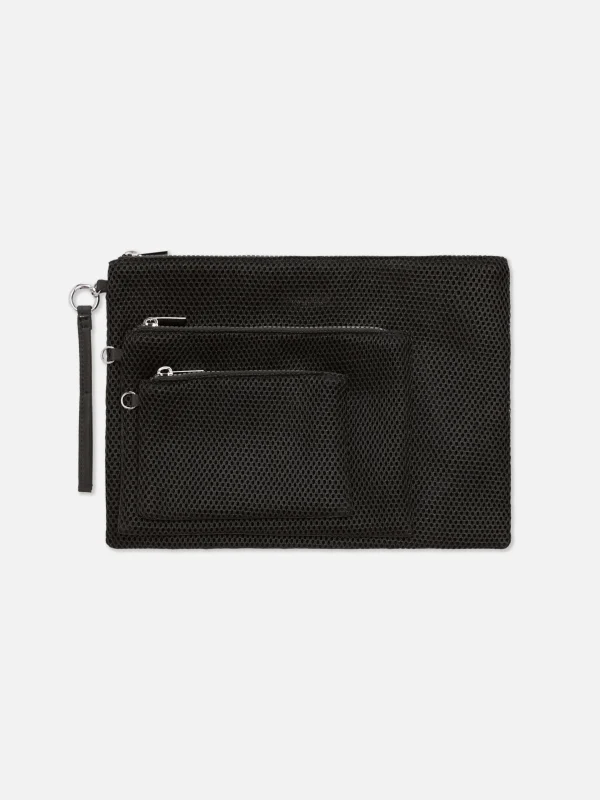 Primark 3-Pack Mesh Pouches Black Flash Sale