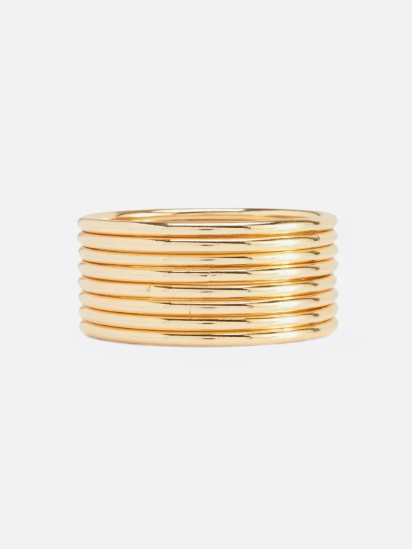 Primark 8-Pack Metallic Bangles Yellow Shop