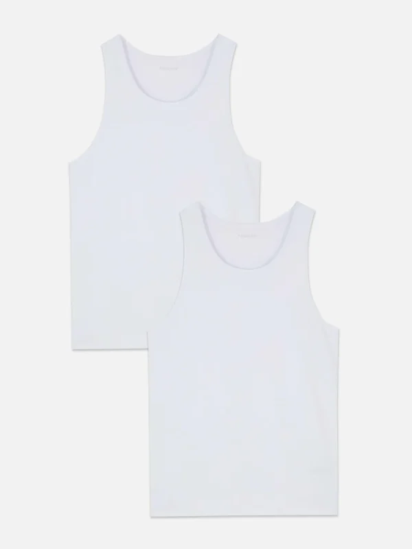 Primark 2-Pack Modal-Blend Tanks White Outlet