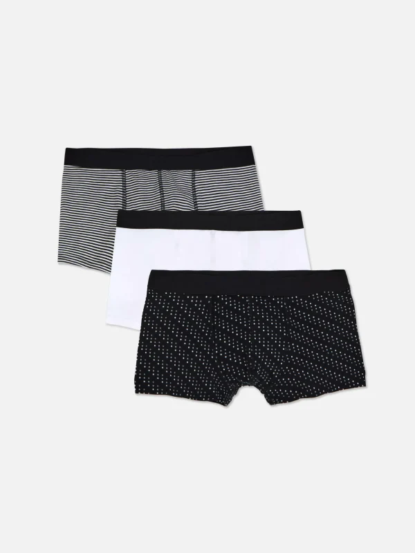 Primark 3-Pack Multi Boxer Briefs Black Hot