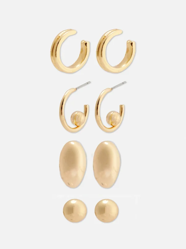 Primark 4-Pack Multi Earrings Yellow Sale