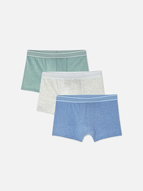 Primark 3-Pack Multi Heather Boxer Briefs Blue Cheap