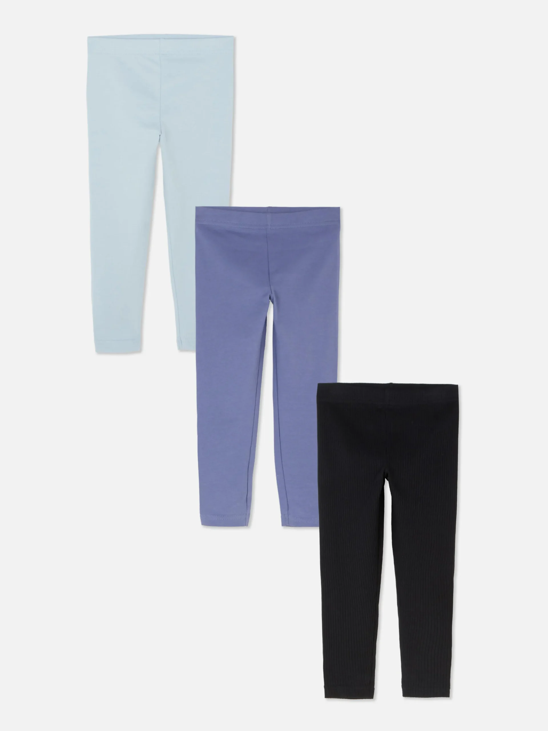 Primark 3-Pack Multi Print Leggings Blue Clearance