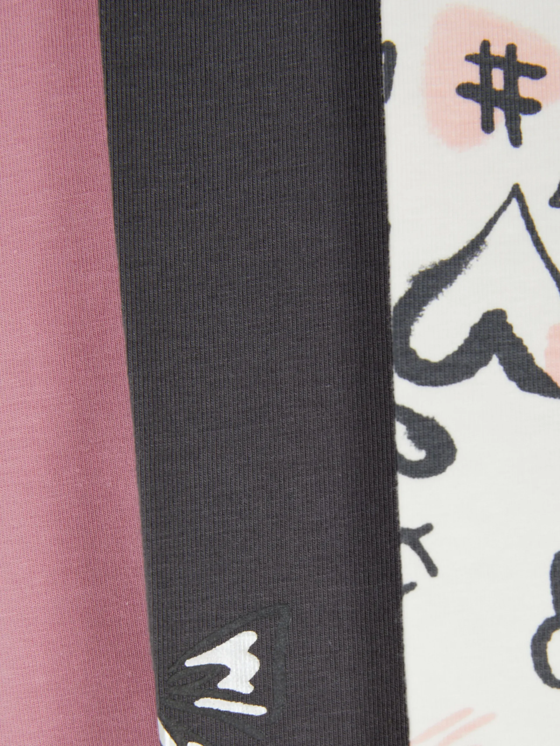Primark 3-Pack Multi Print Leggings Charcoal Shop