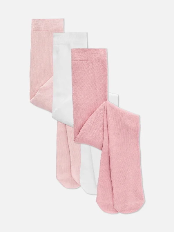 Primark 3-Pack Multi Tights Pink Online