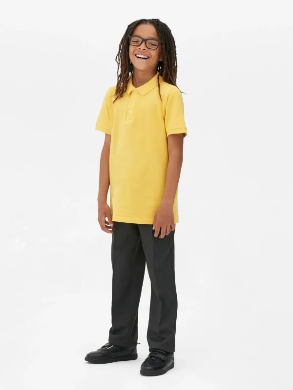 Primark 2-Pack Older Boy School Uniform Polo Shirts Yellow New