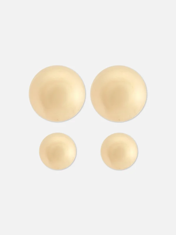 Primark 2-Pack Orb Stud Earrings Yellow Clearance