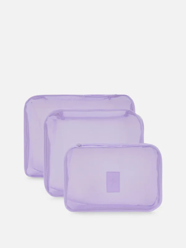 Primark 3-Pack Packing Cubes Lilac Outlet