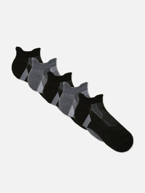 Primark 5-Pack Performance Sneaker Socks Black Store