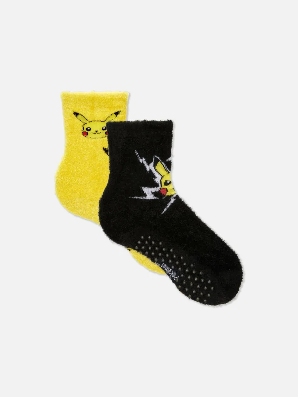 Primark 2-Pack Pokémon Cozy Socks Yellow Store
