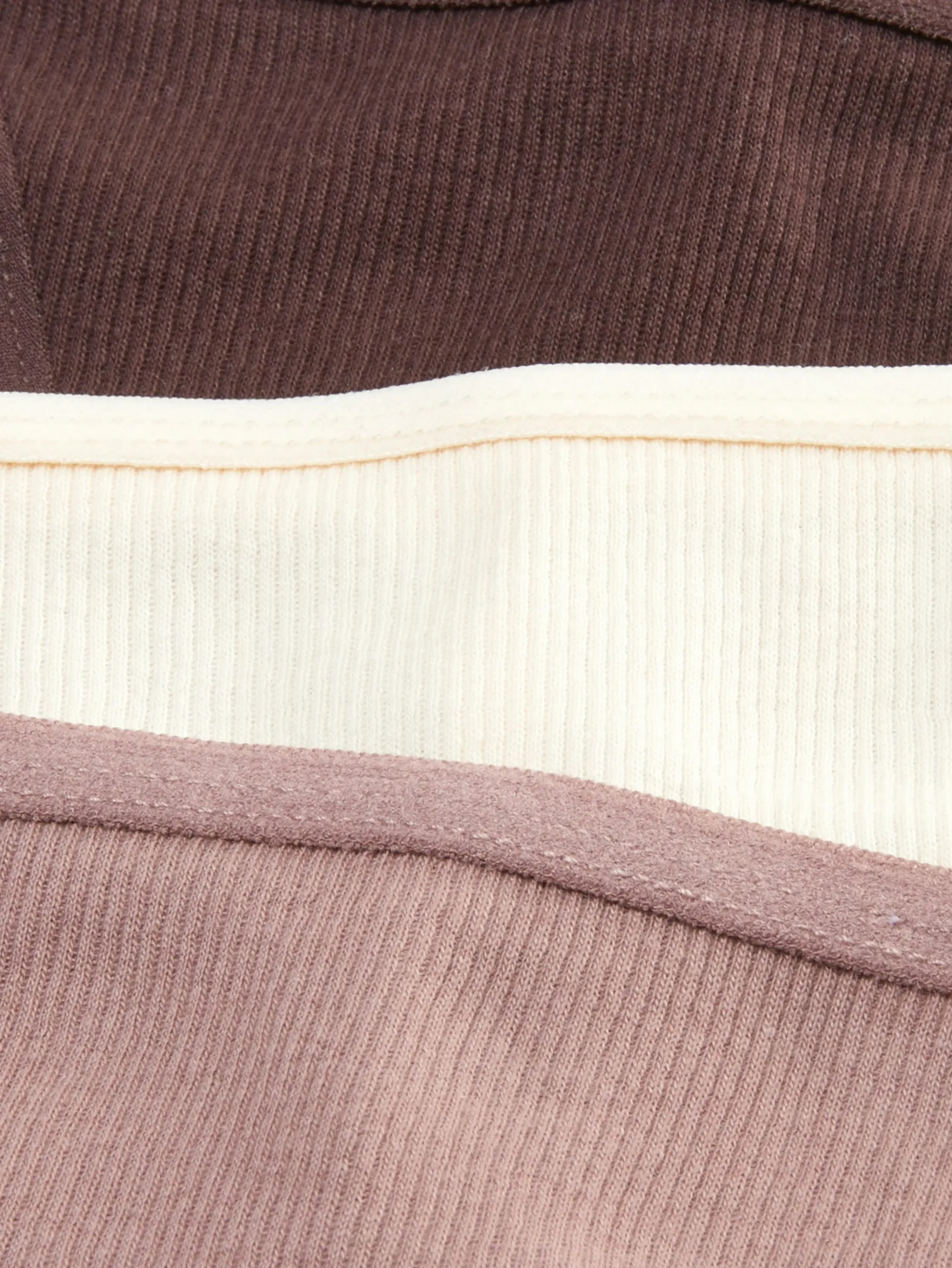 Primark 3-Pack Ribbed String Thongs Oatmeal Online