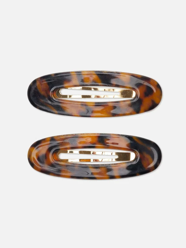 Primark 2-Pack Rounded Hair Clips Black Cheap