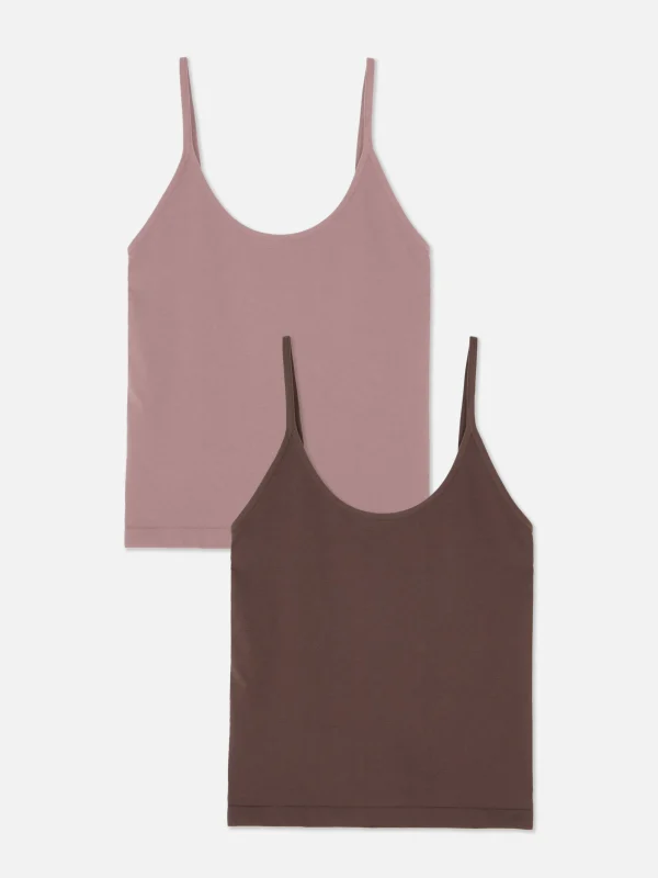 Primark 2-Pack Scoop Neck Camis Mocha Online