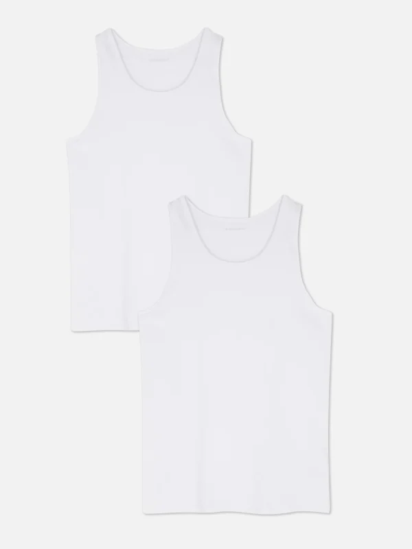Primark 2-Pack Scoop Neck Tank White Outlet