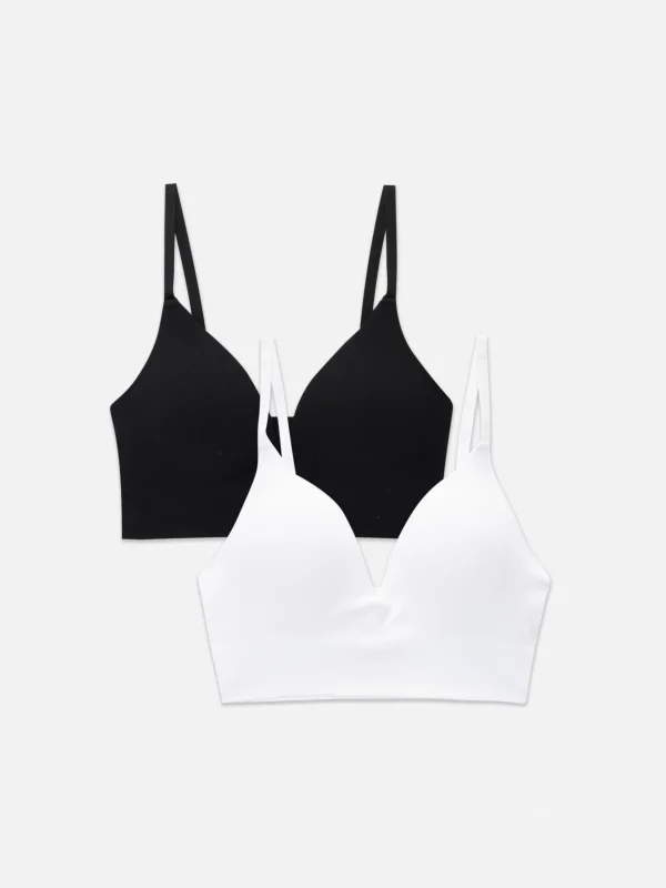 Primark 2-Pack Seamless Push Up Bras Black Discount