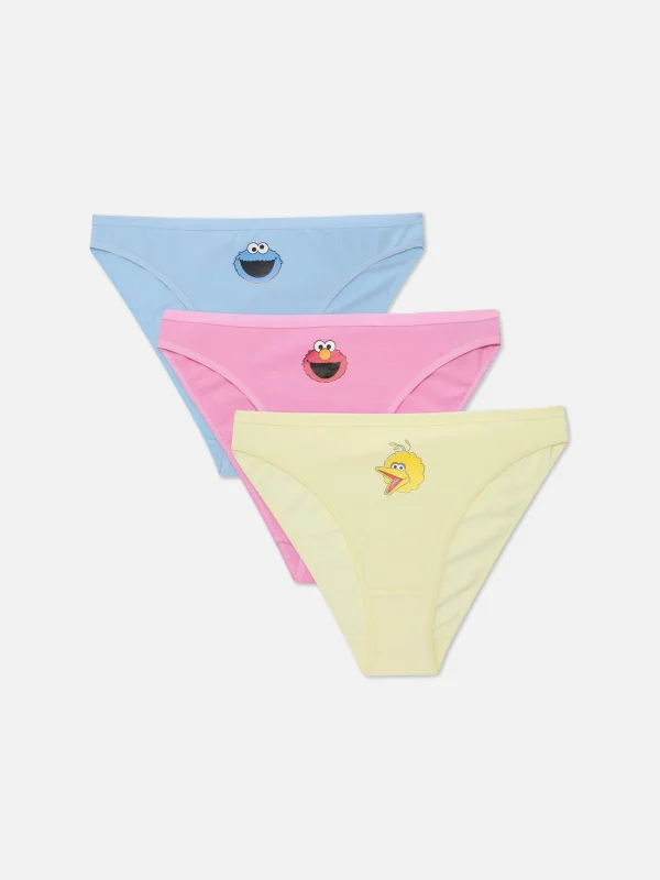 Primark 3-Pack Sesame Street Character Briefs Yellow Outlet
