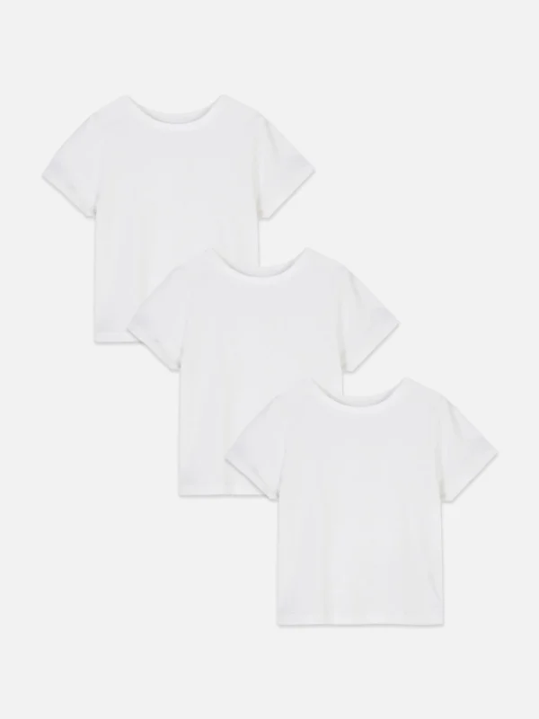 Primark 3-Pack Short Sleeve T-shirts White Shop