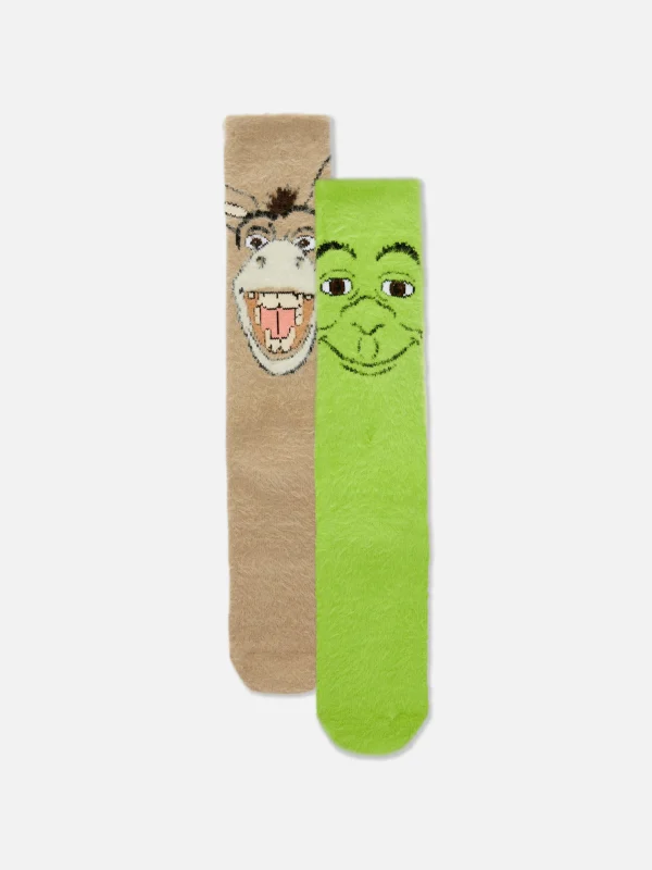 Primark 2-Pack Shrek Cozy Socks Green Shop