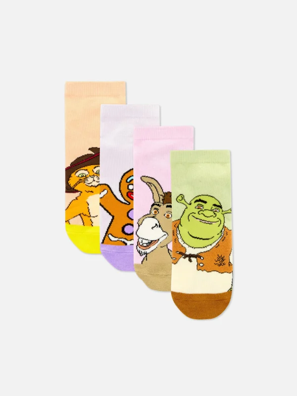 Primark 4-Pack Shrek Sneaker Socks Green Discount