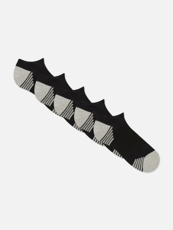 Primark 5-Pack Sneaker Socks Black New