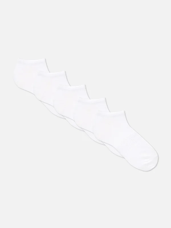 Primark 5-Pack Sneaker Socks White Cheap