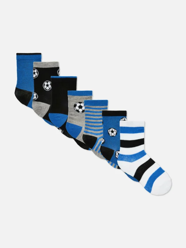 Primark 7-Pack Soccer Ankle Socks Multi Shop