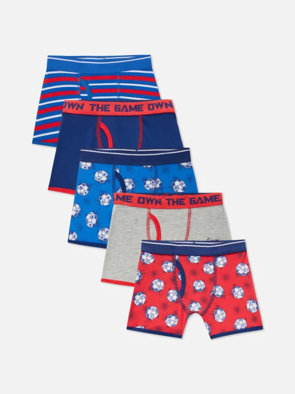 Primark 5-Pack Soccer Boxer Briefs Multi Sale