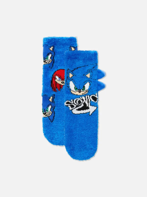 Primark 2-Pack Sonic The Hedgehog Cozy Socks Blue Flash Sale