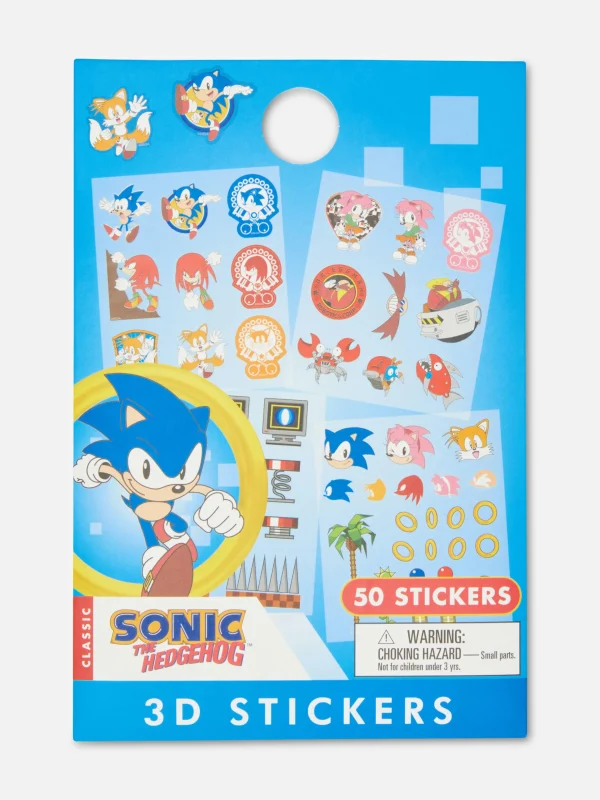 Primark 50-Pack Sonic The Hedgehog Stickers Blue Outlet