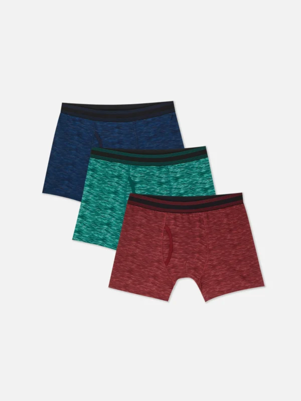 Primark 3-Pack Space Dye Boxer Briefs Green Hot
