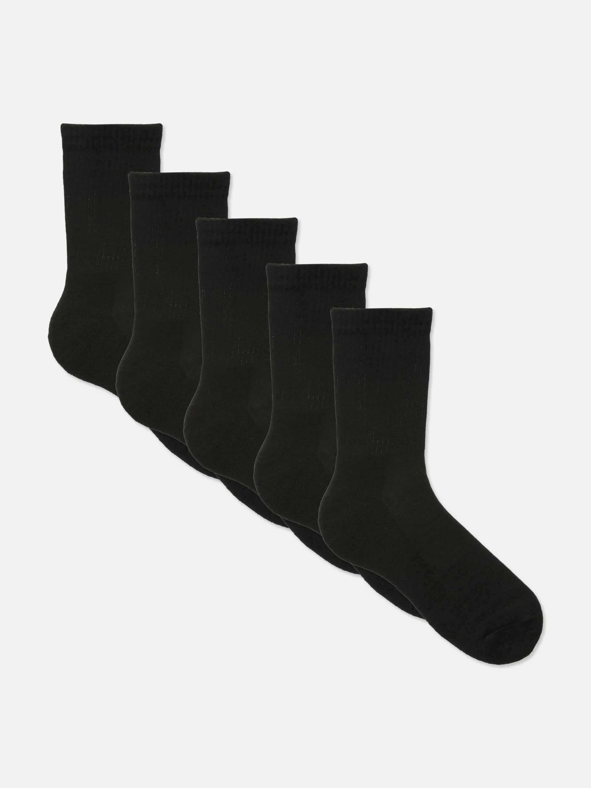 Primark 5-Pack Sports Crew Socks Black Best Sale