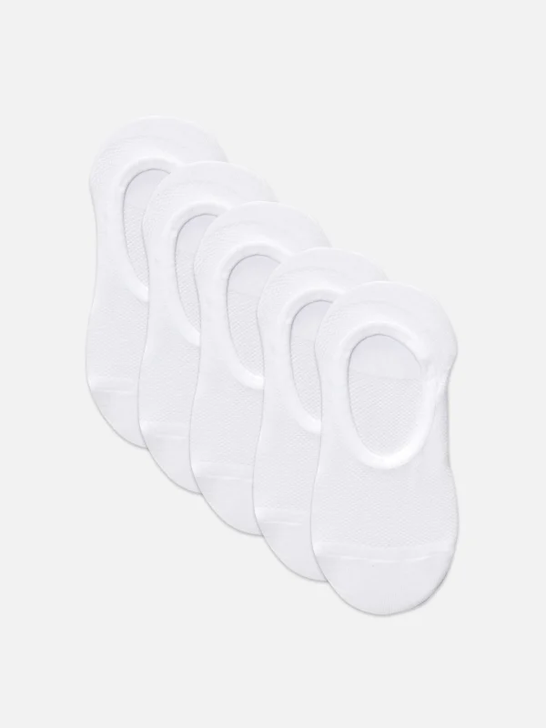 Primark 5-Pack Sports Footie Socks White Flash Sale