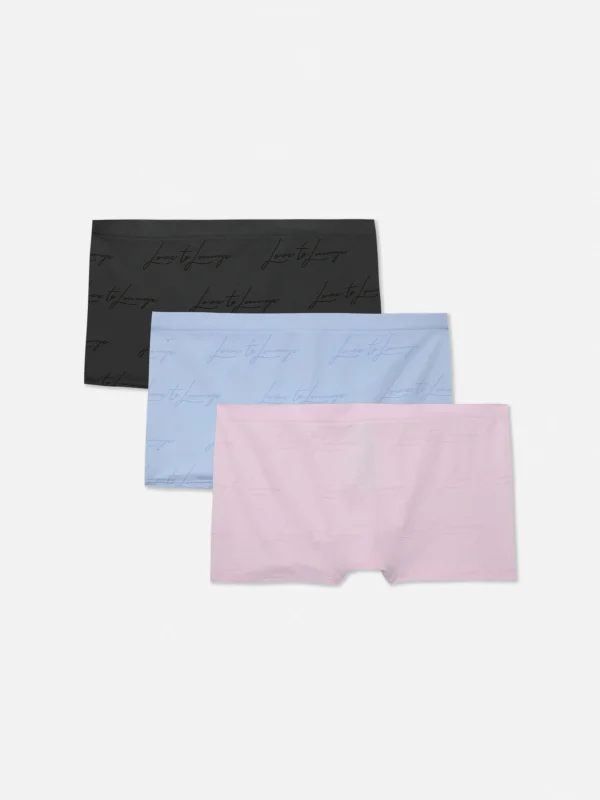 Primark 3-Pack Stretch Boyshorts Charcoal Flash Sale