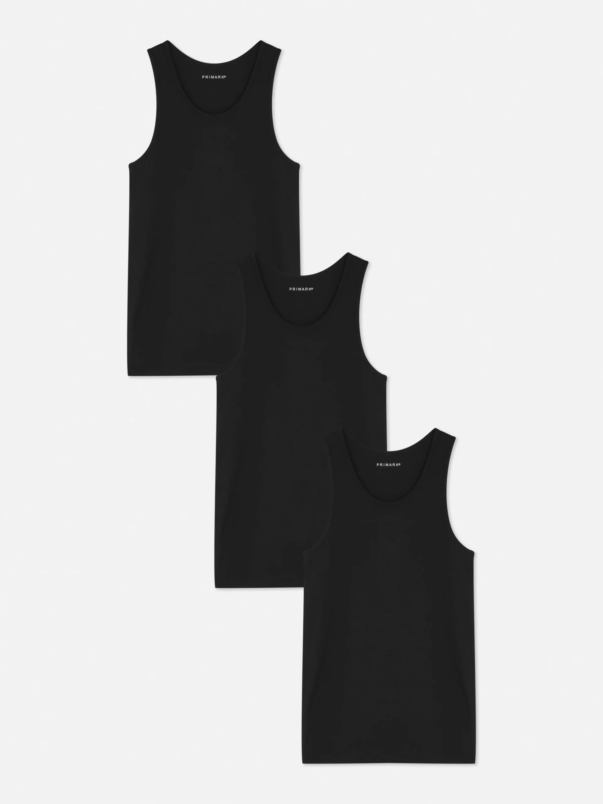 Primark 3-Pack Tanks Black Best