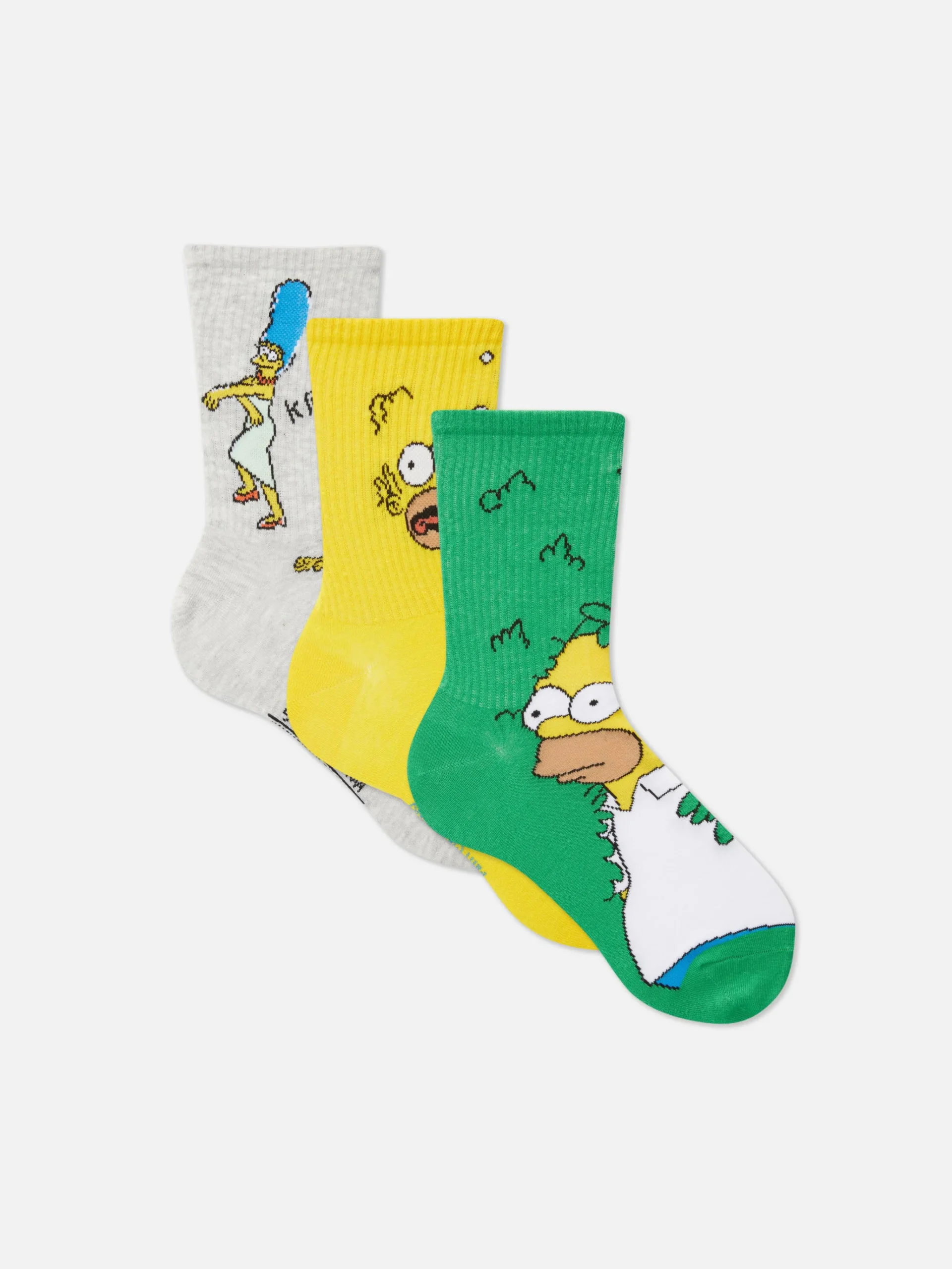 Primark 3-Pack The Simpsons Crew Socks Multi Shop