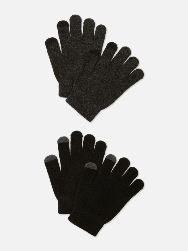 Primark 2-Pack Touchscreen Gloves Multi Best Sale